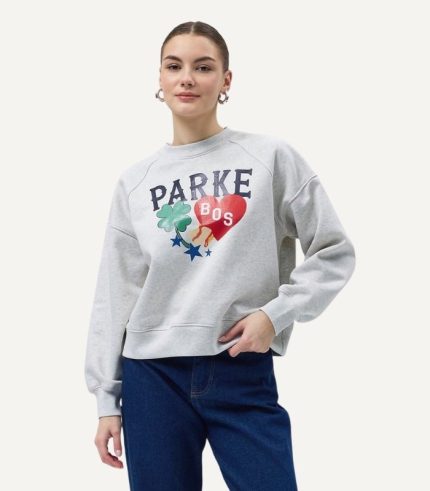 Parke Boston Sweatshirt Graphic Mockneck Streetwear - City Varsity Pullover, Limited Addition