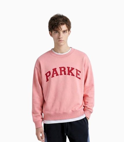 Parke Varsity Mockneck Sweatshirt Lover Graphic Men's Streetwear