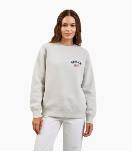 Parke Flag Graphic Mockneck Sweatshirt – Varsity Pullover