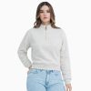 Parke Quarter Zip mockneck Heather Grey Sweatshirt