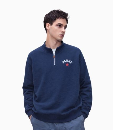 Parke Quarter Zip Up MockNeck Sweatshirt