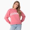 Parke Bubblegum Pink Varsity Mockneck Sweatshirt – Women's Pullover